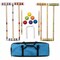 Backyard Colorful Complete Croquet Set with Travel Storage Bag Lawn Game